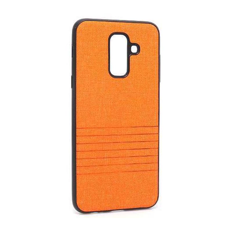 Futrola silikon Embossed za Samsung A605G Galaxy A6 Plus 2018 narandzasta
