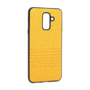 Futrola silikon Embossed za Samsung A605G Galaxy A6 Plus 2018 svetlo narandzasta