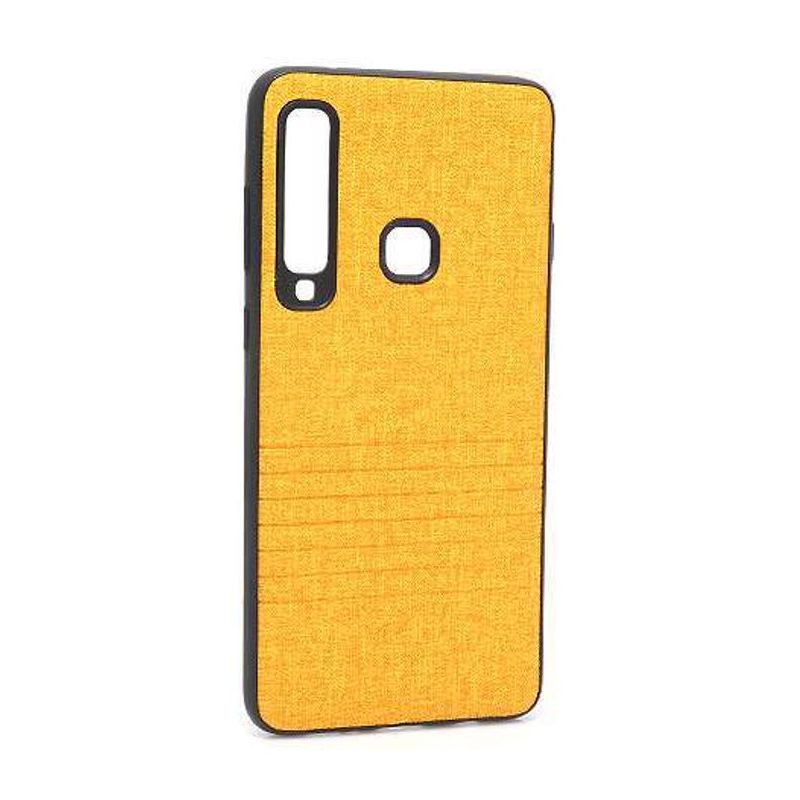 Futrola silikon Embossed za Samsung A920F Galaxy A9 2018 svetlo narandzasta