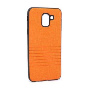 Futrola silikon Embossed za Samsung J600F Galaxy J6 2018 narandzasta