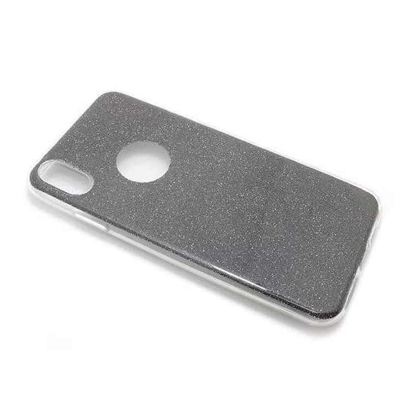 Futrola silikon GLITTER za Iphone XS Max siva