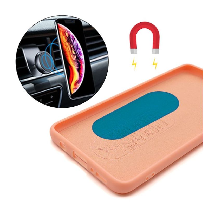 Futrola Soft with metal plate za Samsung A415F Galaxy A41 roze