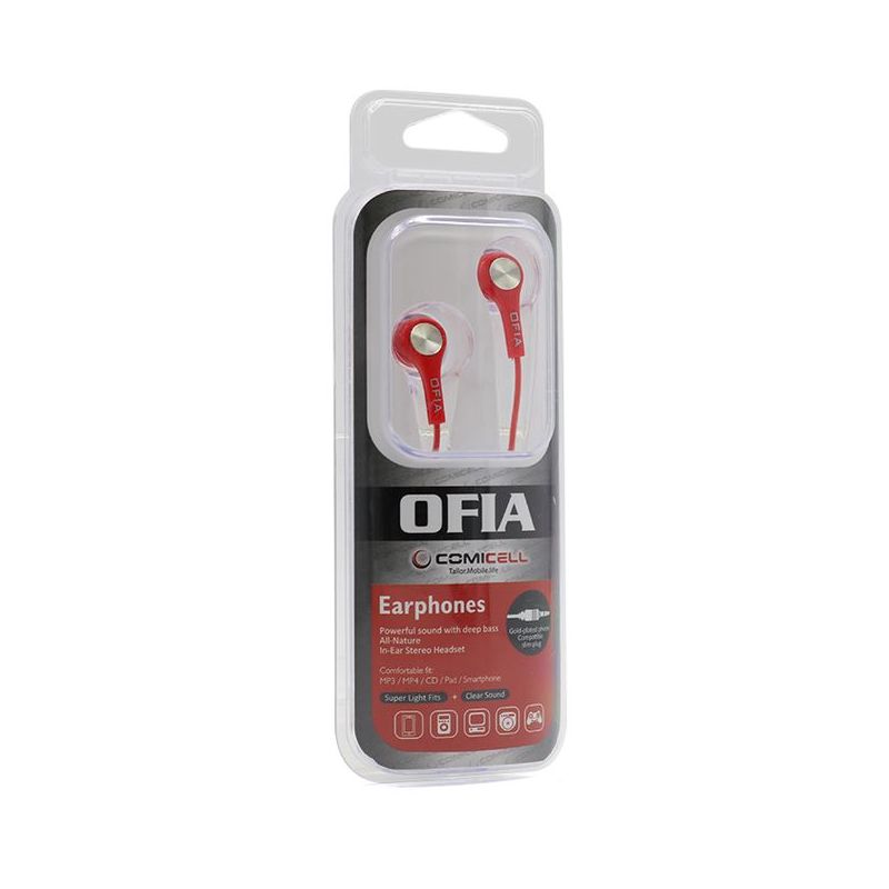Handsfree slusalice OFIA univerzalne 3.5mm crvene