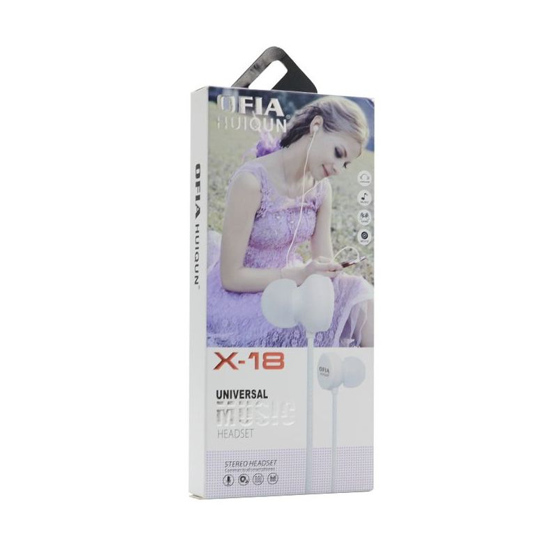 Handsfree slusalice OFIA univerzalne 3.5mm X-18 crne