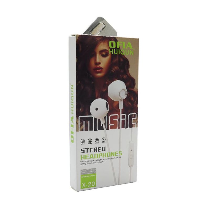 Handsfree slusalice OFIA univerzalne 3.5mm X-20 crne