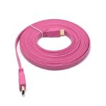 HDMI kabal na HDMI 5m FLAT pink