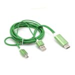 HDTV kabal S-M09 za Samsung S3/S4/NOTE2/NOTE3 (MHL to HDMI) zeleni