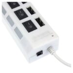 HUB USB 2.0 Hi-speed 7 porta beli - Slika 2