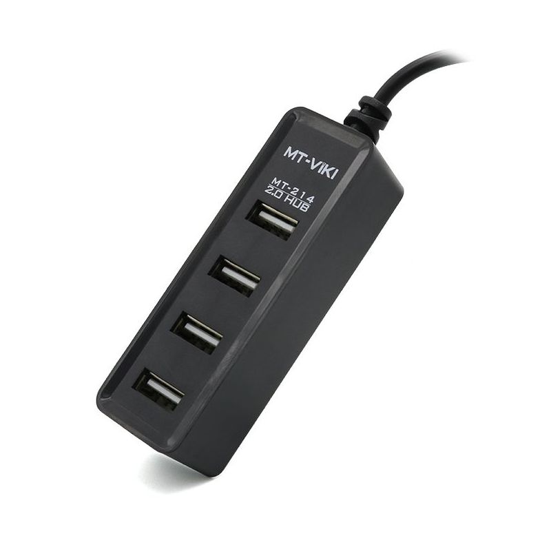 HUB USB 2.0 MT-214 4 porta crni MT-VIKI HUB USB 2.0 MT-214 4 porta crni MT-VIKI - Slika 1
