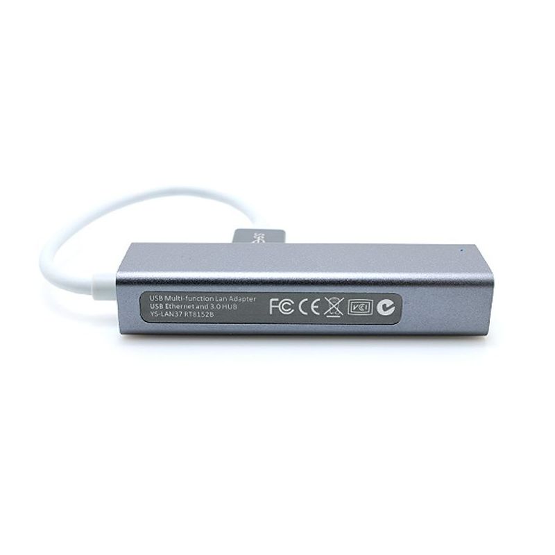 HUB USB 3.0 HI-Speed 3xUSB LAN tamno sivi