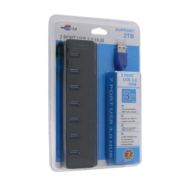 HUB USB 3.0 HI-Speed 7 porta sa prekidacima crni