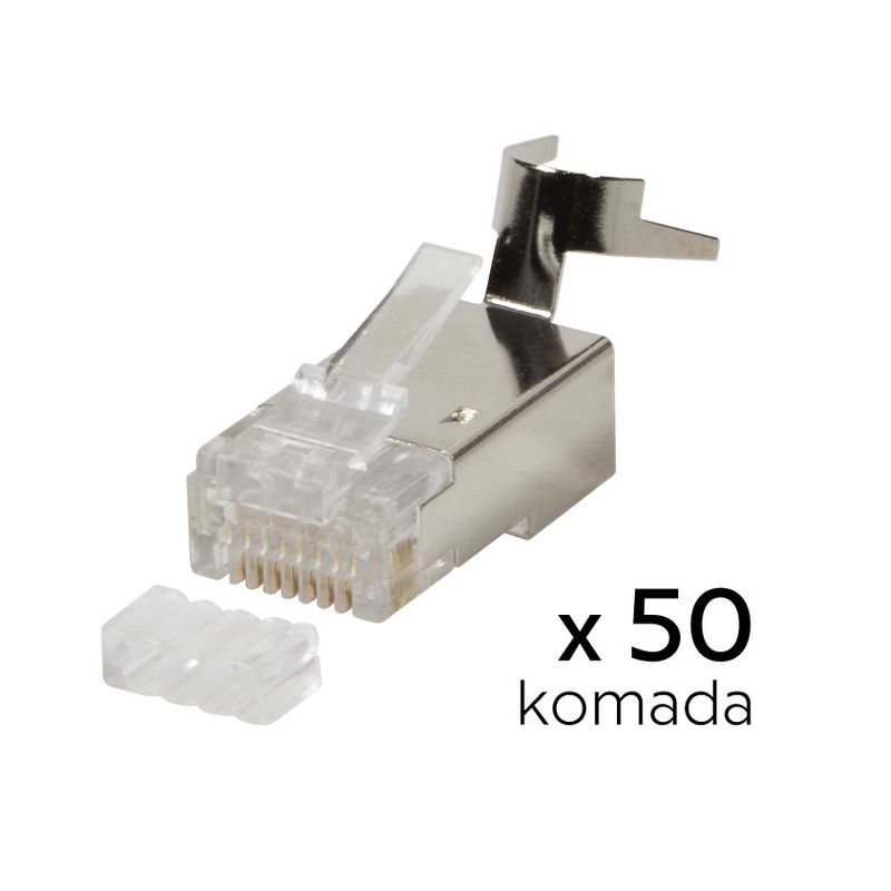 Konektor RJ45 metal CAT 7 50 kom