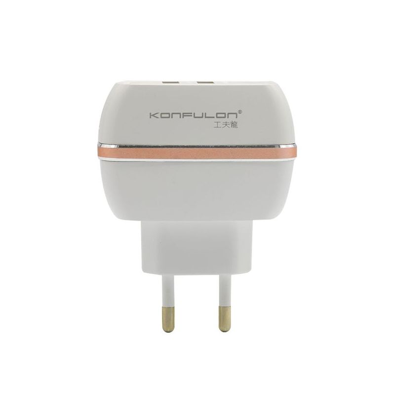 Kucni punjac KONFULON C23 2xUSB 5V/2.4A Type C beli Kucni punjac KONFULON C23 2xUSB 5V/2.4A Type C beli - Slika 1