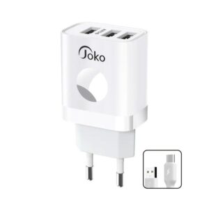 Kucni punjac KONFULON JK72, 2xUSB, 2.4A,12W, sa micro USB kablom beli