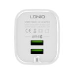 Kucni punjac LDNIO A201 2xUSB 5V/2.4A za Iphone lightning beli - Slika 2
