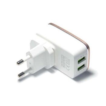 Kucni punjac LDNIO A2204 2xUSB 5V/2.4A Type C beli