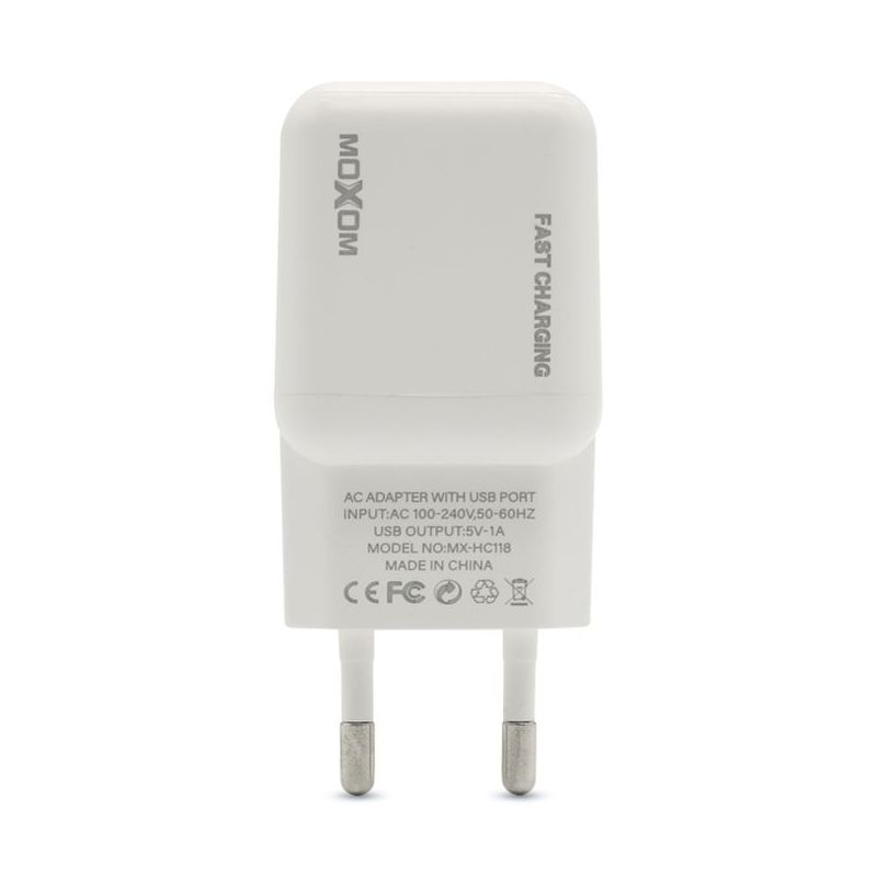 Kucni punjac Moxom MX-HC118 1A Lightning beli