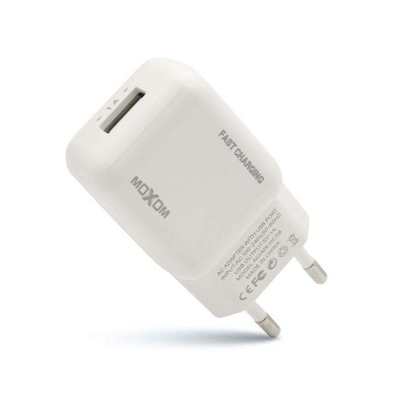 Kucni punjac Moxom MX-HC118 1A micro USB beli
