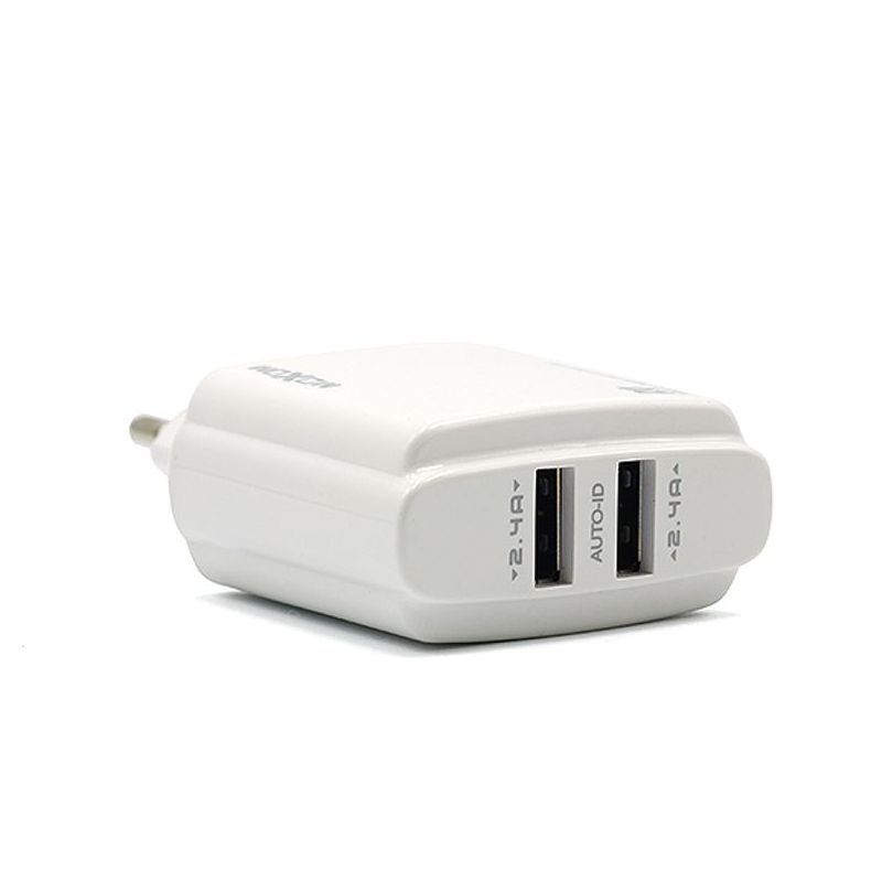 Kucni punjac Moxom MX-HC20 2xUSB 5V/2.4A Type C beli