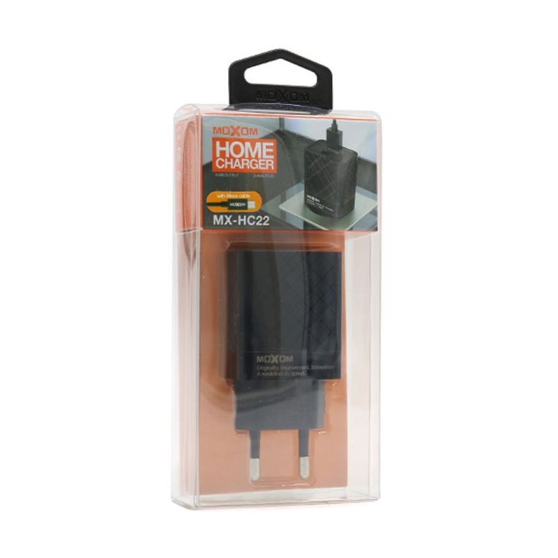Kucni punjac Moxom MX-HC22 2xUSB 5V/2.4A microUSB crni
