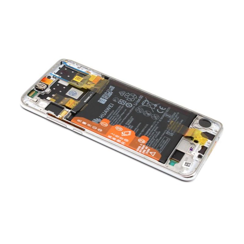 LCD za Huawei P30 lite (6GB) + touchscreen + frame + baterija white (02352RQC) Full ORG EU