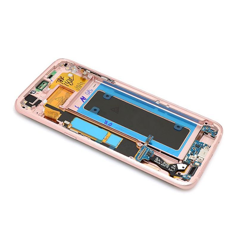 LCD za Samsung G935 Galaxy S7 Edge + touchscreen + frame pink Full ORG
