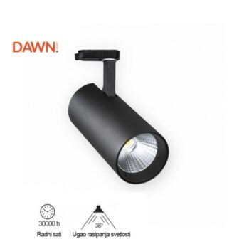 LED REF SINSKI JM-4068 10W 3000K 36° CRNI TROFAZNI