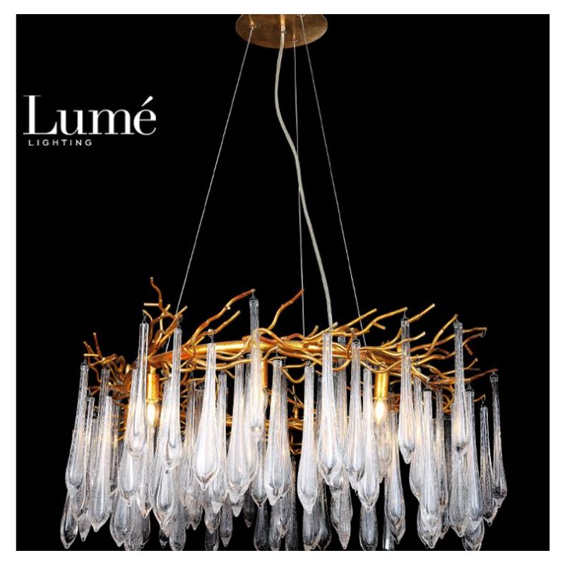 LUNA 162 LUSTER 8*G9 BRONZA