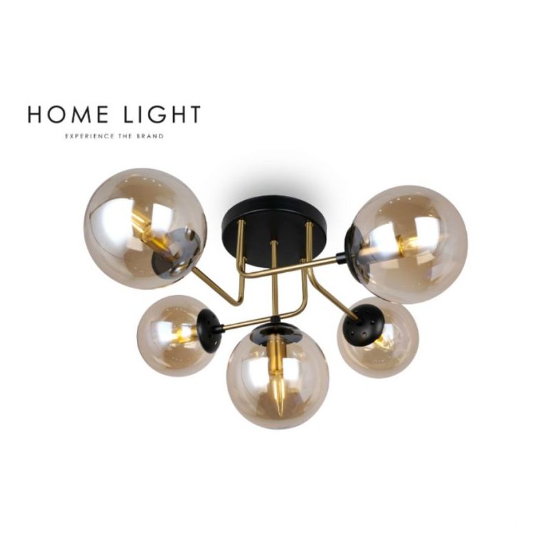 LUNA 207 LUSTER 5*E14 CRNA/MESING