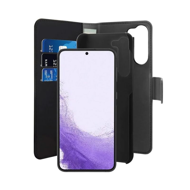 Maskica Puro novcanik 2u1 za Samsung S911B Galaxy S23 crna