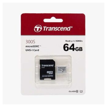 Memorijska kartica Transcend Micro SD 64GB Class 10 400x V1 + SD adapter