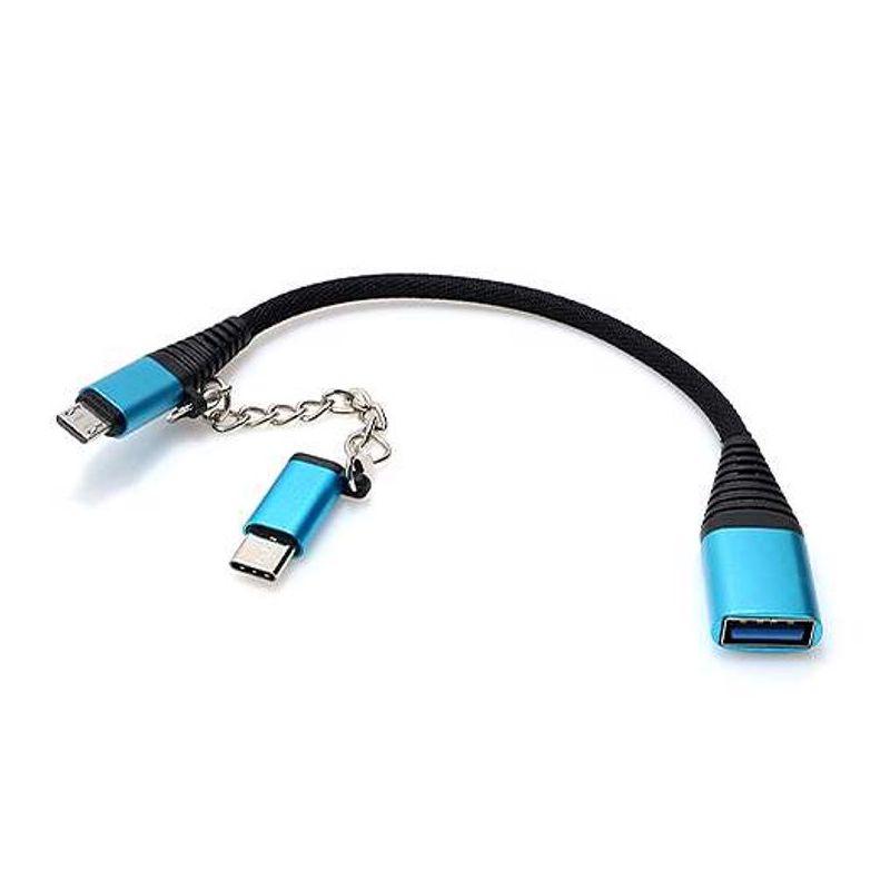 OTG kabal micro/Type C NEW crno-plavi