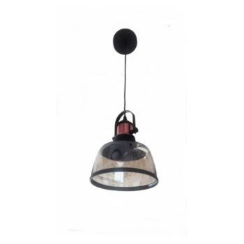 RUSTIK 74 VISILICA 1*E27 BLACK/SMOKED GLASS