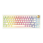 Tastatura gejmerska mehanicka bezicna MAXFIT67 MK858 bela (yellow switch) FANTECH