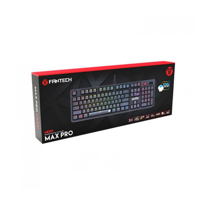 Tastatura gejmerska mehanicka zicna MK851 RGB MAX PRO crna FANTECH