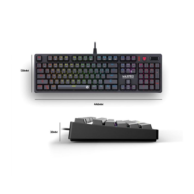 Tastatura gejmerska mehanicka zicna MK851 RGB MAX PRO crna FANTECH
