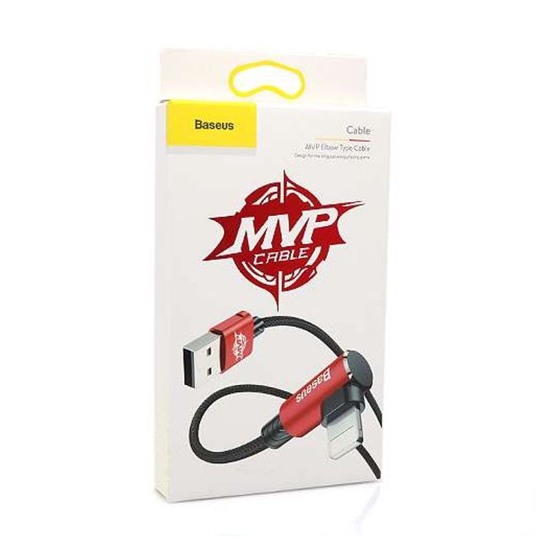 USB data kabal BASEUS ELBOW Iphone lightning 2A 1m crveni