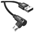 USB data kabal BASEUS ELBOW micro 2A 1m crni - Slika 2