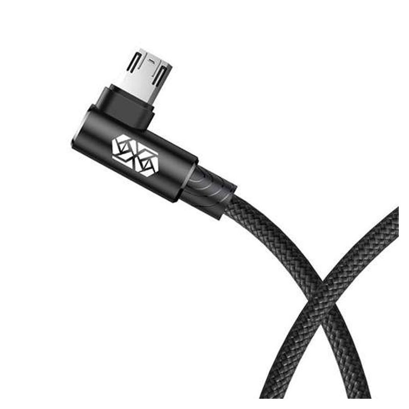 USB data kabal BASEUS ELBOW micro 2A 1m crni