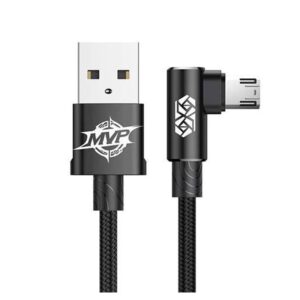 USB data kabal BASEUS ELBOW micro 2A 1m crni