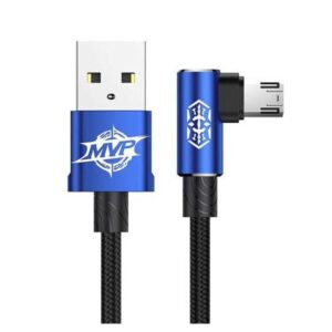 USB data kabal BASEUS ELBOW micro 2A 1m plavi