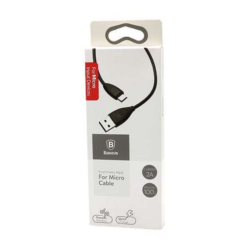 USB data kabal BASEUS Pretty Waist micro 1m crni