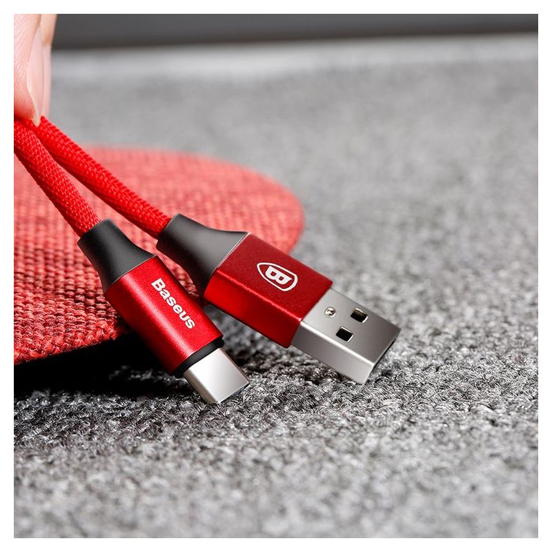 USB data kabal BASEUS YIVEN micro 1m crveni