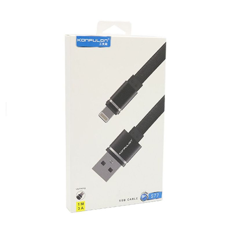 USB data kabal KONFULON KFL-S77 za Iphone lightning 1m crni