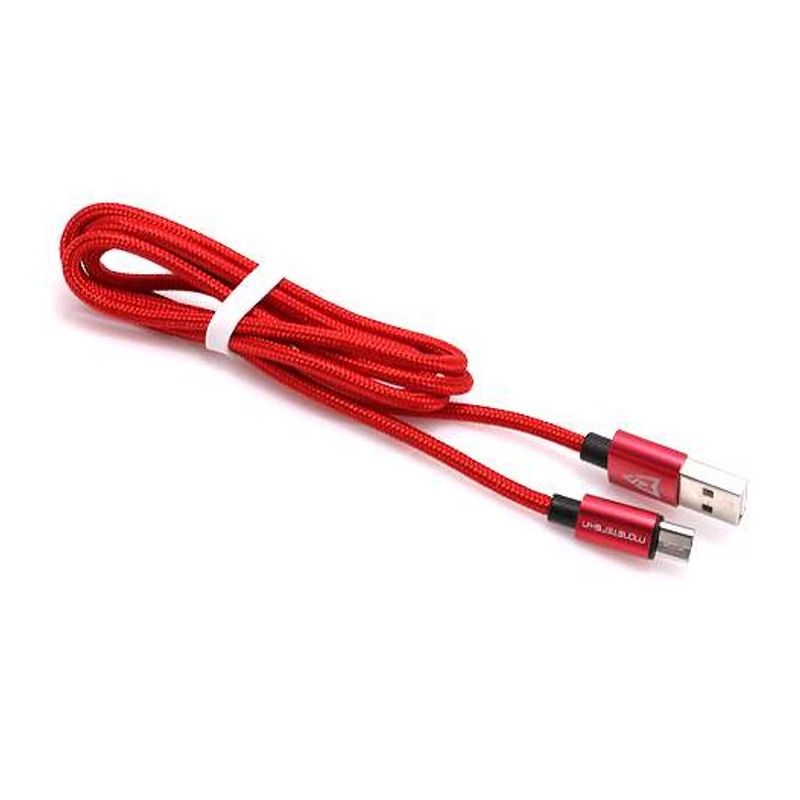 USB data kabal MONSTERSKIN FLASH microUSB 1m crveni USB data kabal MONSTERSKIN FLASH microUSB 1m crveni - Slika 1