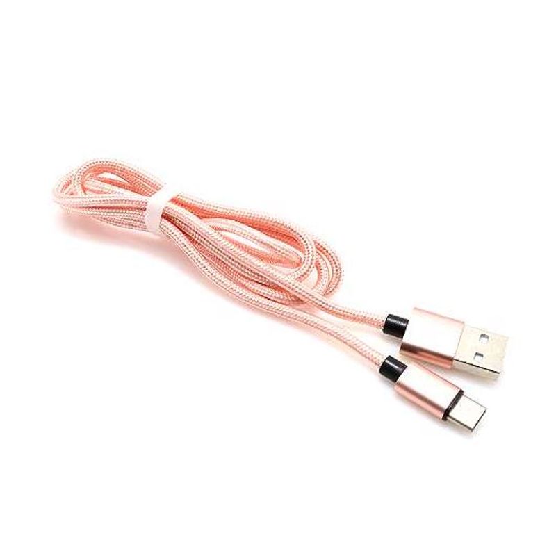 USB data kabal MONSTERSKIN FLASH Type C 1m roze