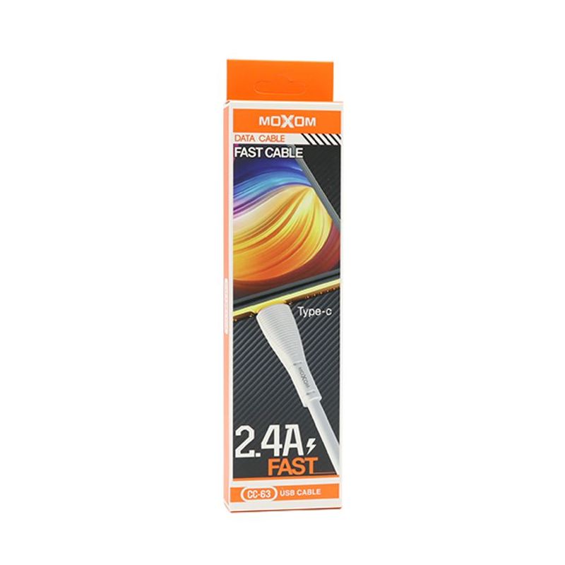 USB data kabal Moxom CC-63 FAST Type C 1m beli