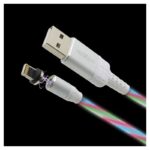 USB data kabal MOXOM Led flowing MX-CB67 lightning beli - Slika 2