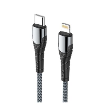 USB data kabal PD LDNIO za iPhone Type C na lightning 30W HQ sivi LC111 1m