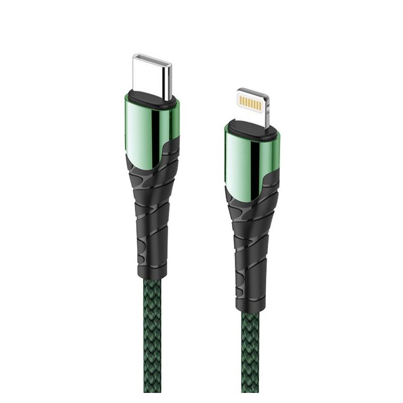 USB data kabal PD LDNIO za iPhone Type C na lightning 30W HQ ZELENI LC111 1m USB data kabal PD LDNIO za iPhone Type C na lightning 30W HQ ZELENI LC111 1m - Slika 1